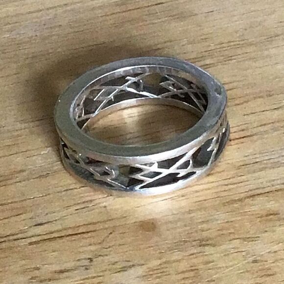 Ring, Sterling Silver Ring, Band, Unisex, Womens, Mens, Handmade, size 9.75 - Picture 3 of 11